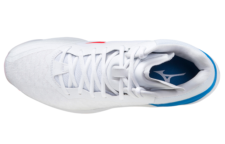 Lookbook Mizuno Wave Stealth Neo Mid 'White Blue' X1GA200525
