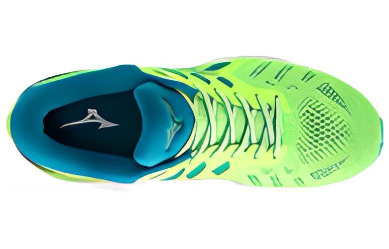 Lookbook Mizuno Wave Stream Lage Sneakers Slijtvast Groen Blauw J1GC181909