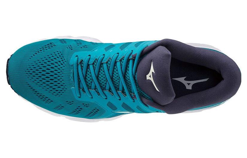 Lookbook Mizuno Wave Ultima 11 Baskets Basses Légères Bleu Blanc J1GC190954