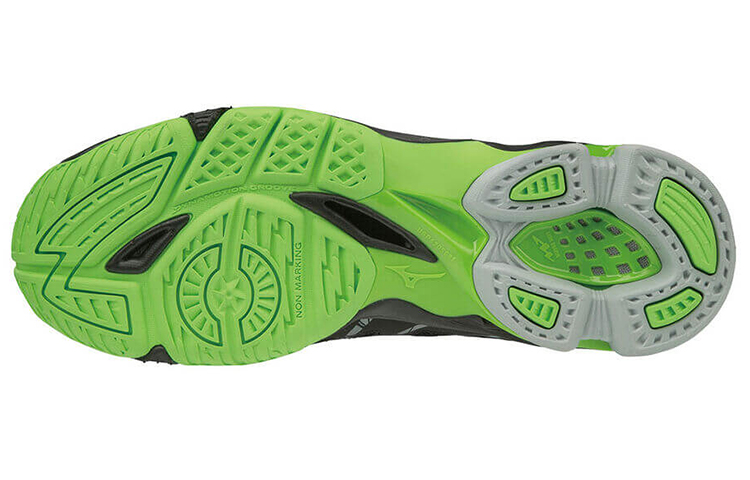 Shop Mizuno Wave Voltage 'Hitam Hijau' V1GA196037