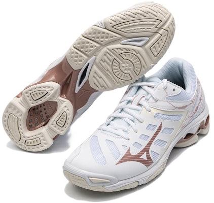 Mizuno Wave Voltage 透氣耐磨防滑排球鞋 男女通款 白粉色 Purchase Mizuno Wave Voltage 透氣耐磨防滑排球鞋 男女通款 白粉色