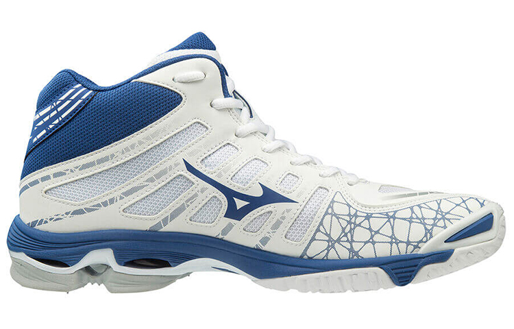 Order Mizuno Wave Voltage ''Wit Blauw'' V1GA196521