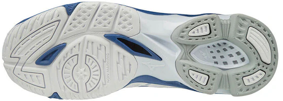Shop Mizuno Wave Voltage 耐磨防滑 高筒運動排球鞋 男女款 白藍