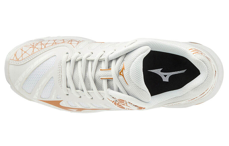 Lookbook Mizuno Wave Voltage 'Putih Emas' V1GC196052