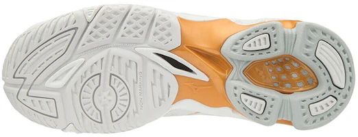 Shop Mizuno Wave Voltage 透氣耐磨防滑排球鞋 白金