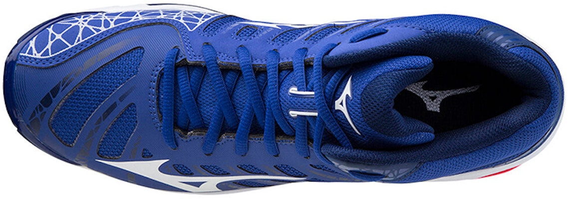 Mizuno 波浪壓力 中筒 耐磨防滑 排球鞋 藍白 Lookbook Mizuno 波浪壓力 中筒 耐磨防滑 排球鞋 藍白