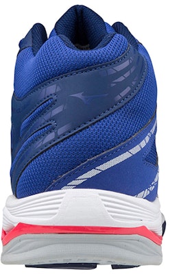 Mizuno 波浪壓力 中筒 耐磨防滑 排球鞋 藍白 Shop Mizuno 波浪壓力 中筒 耐磨防滑 排球鞋 藍白
