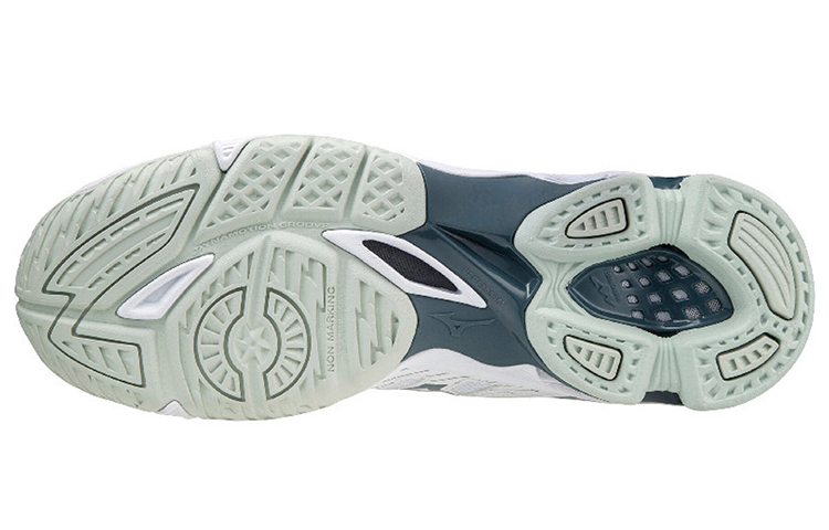 Lookbook 미즈노 웨이브 볼티지 미드 '미스티 블루 화이트' (72 characters) V1GA216538