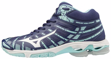 Mizuno Wave Voltage Mid 'White Blue' V1GC196515 Mizuno Wave Voltage Mid 'White Blue' V1GC196515