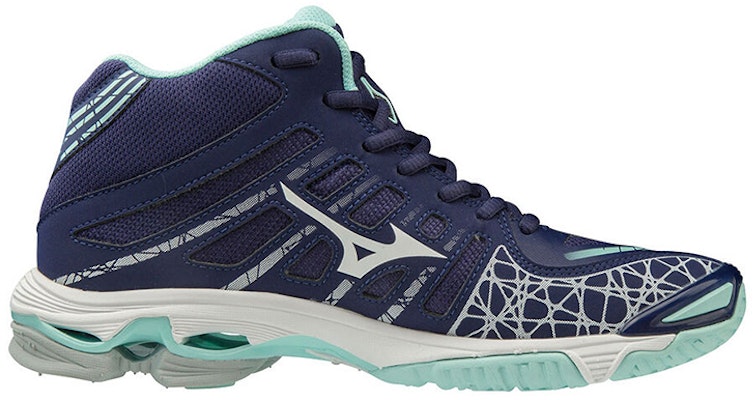 Mizuno Wave Voltage Mid 'White Blue' V1GC196515 Order Mizuno Wave Voltage Mid 'White Blue' V1GC196515
