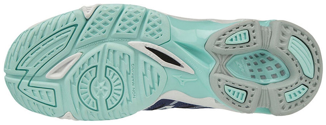 Mizuno Wave Voltage Mid 'Putih Biru' V1GC196515 Shop Mizuno Wave Voltage Mid 'Putih Biru' V1GC196515