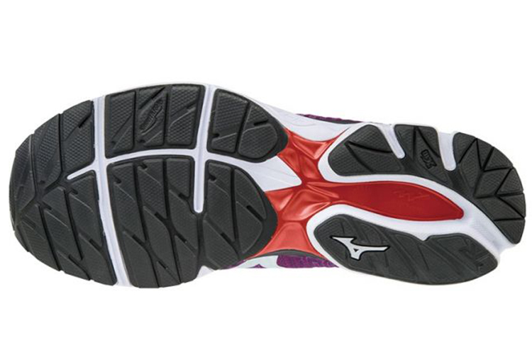 Shop Mizuno Waveknit R1 低筒耐磨跑步鞋 女款 紫色