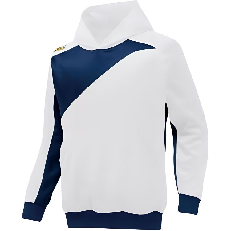Mizuno White Colorblock Pullover Hoodie Long Sleeve 12JE5K2001