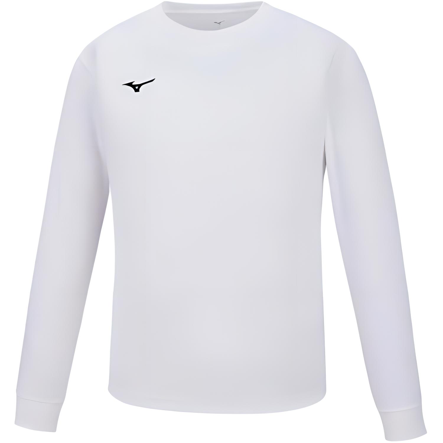 Mizuno White Crewneck Logo Long Sleeve Sweatshirt 32MA1195-01