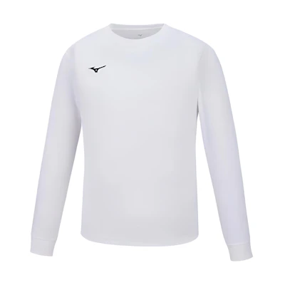 Mizuno White Crewneck Logo Long Sleeve Sweatshirt 32MA1195-01