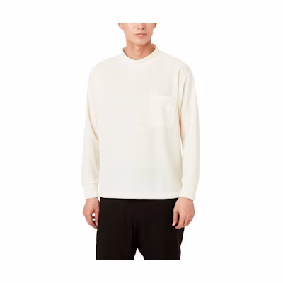Mizuno White Crewneck Pullover Sweatshirt B2MA2531-70
