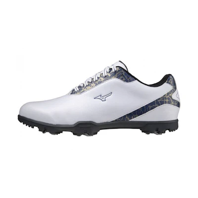 Mizuno Wide Style Golf Shoe 'White Blue'