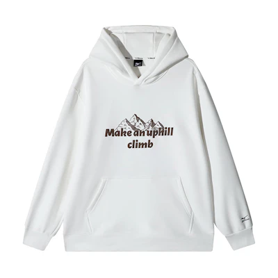 Mizuno Winter Unisex Fleece Hoodie - Outdoor Basic Letter Print Warm Pullover A2CA2592