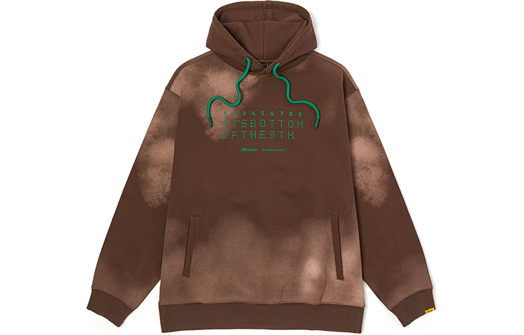 Mizuno x Randomevent Tie-Dye Hoodie Loose Fit in Dark Brown D2CC24I157