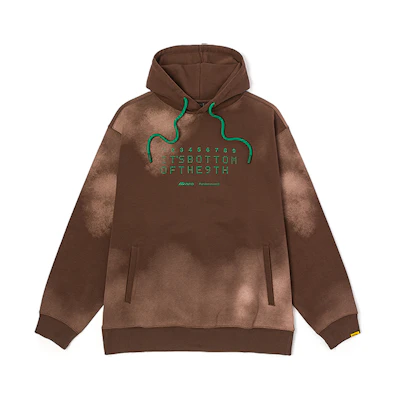 Mizuno Randomevent Tie-Dye Hoodie Loose Fit in Dark Brown D2CC24I157
