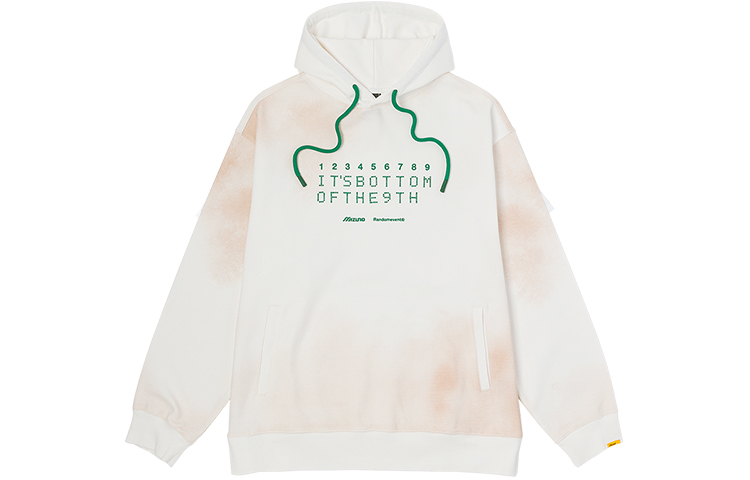 Mizuno x Randomevent Tie-Dye Hoodie Sweatshirt Loose Fit Off-White D2CC24I102