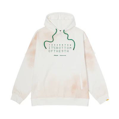 Mizuno Randomevent Tie-Dye Hoodie Sweatshirt Loose Fit Off-White D2CC24I102