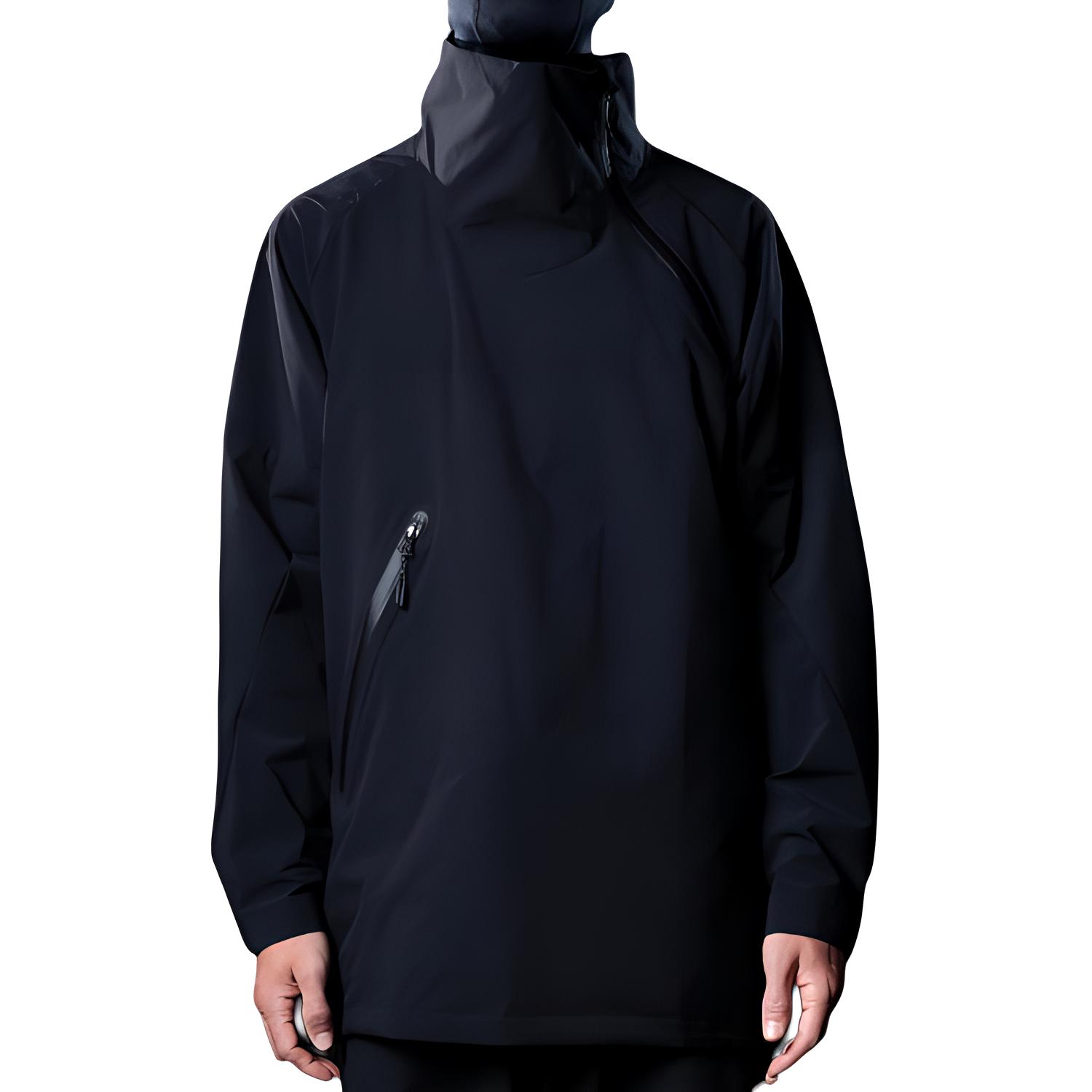 Mizuno SHINZO PARIS SS24 Logo Waterproof Pullover Jacket Unisex Black B2GEBV03