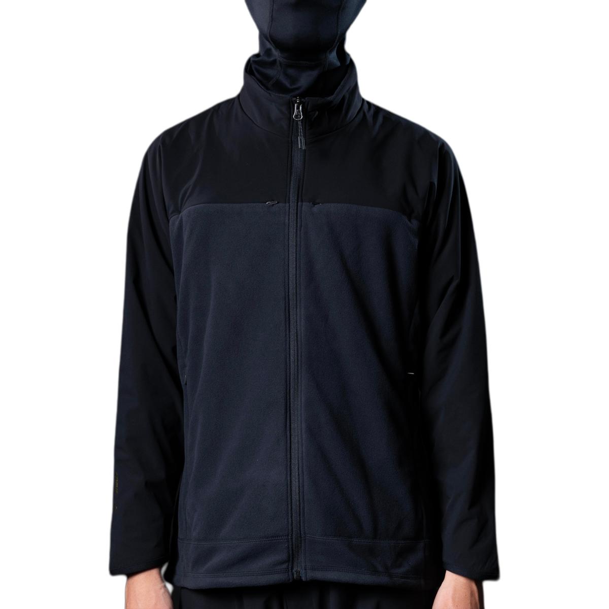 Mizuno SHINZO PARIS SS24 Logo Zip-Up Fleece Jacket Unisex Black B2GCBV04