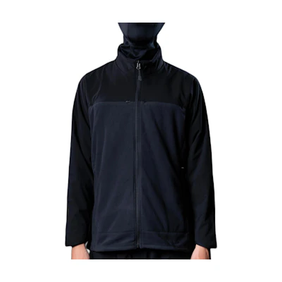 Mizuno SHINZO PARIS SS24 Logo Zip-Up Fleece Jacket Unisex Black B2GCBV04