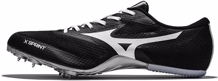 sprint-x-mizuno-low-top-running-shoes-black-and-white-mesh-u1-ga-232405