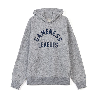 Mizuno USage Letter Print Oversized Knit Pullover Sweatshirt Grey Unisex D2CC33I118