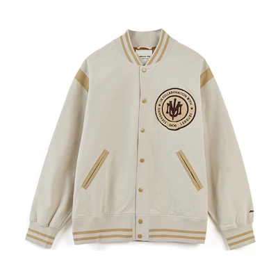 Mizuno USage Letter Print Oversized Woven Jacket Cream White Unisex D2CE33I102
