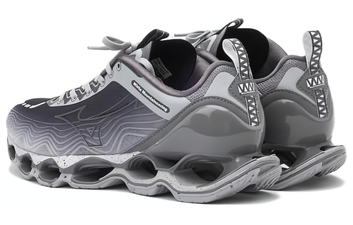 Lookbook White Mountaineering x Mizuno Prophecy X 低筒 跑步鞋 男款 灰藍