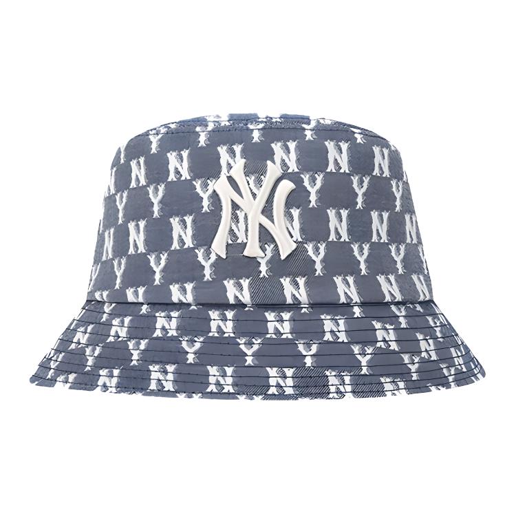 MLB 23 Summer Retro Logo Denim Polyester Bucket Hat Navy Unisex 32CPHV011-50N