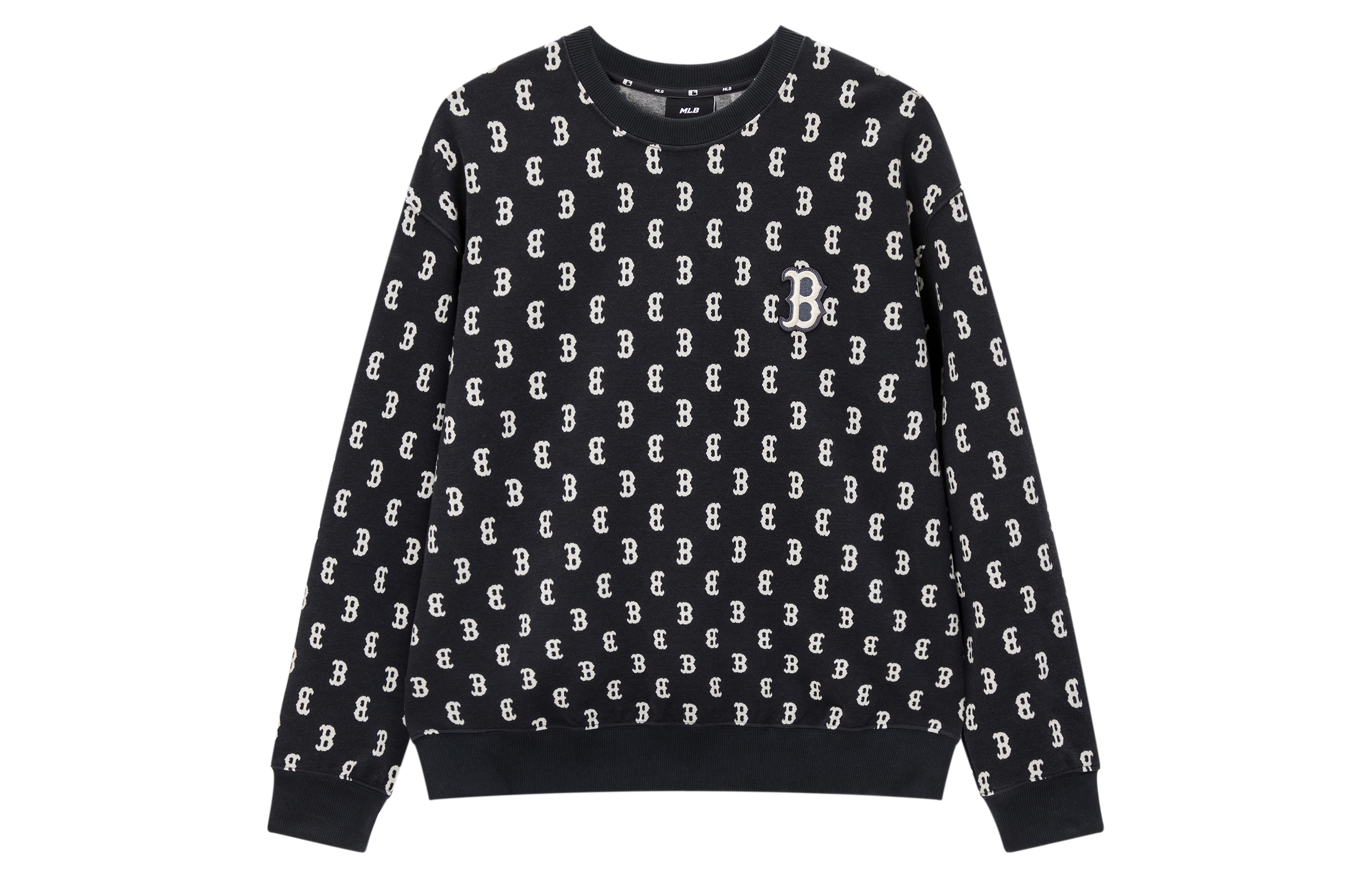 MLB 23FW Boston Red Sox All-Over Retro Knit Pullover Sweatshirt Charcoal Unisex 3AMTM0334-43CGS