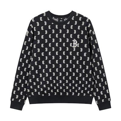MLB 23FW Boston Red Sox All-Over Retro Knit Pullover Sweatshirt Charcoal Unisex 3AMTM0334-43CGS