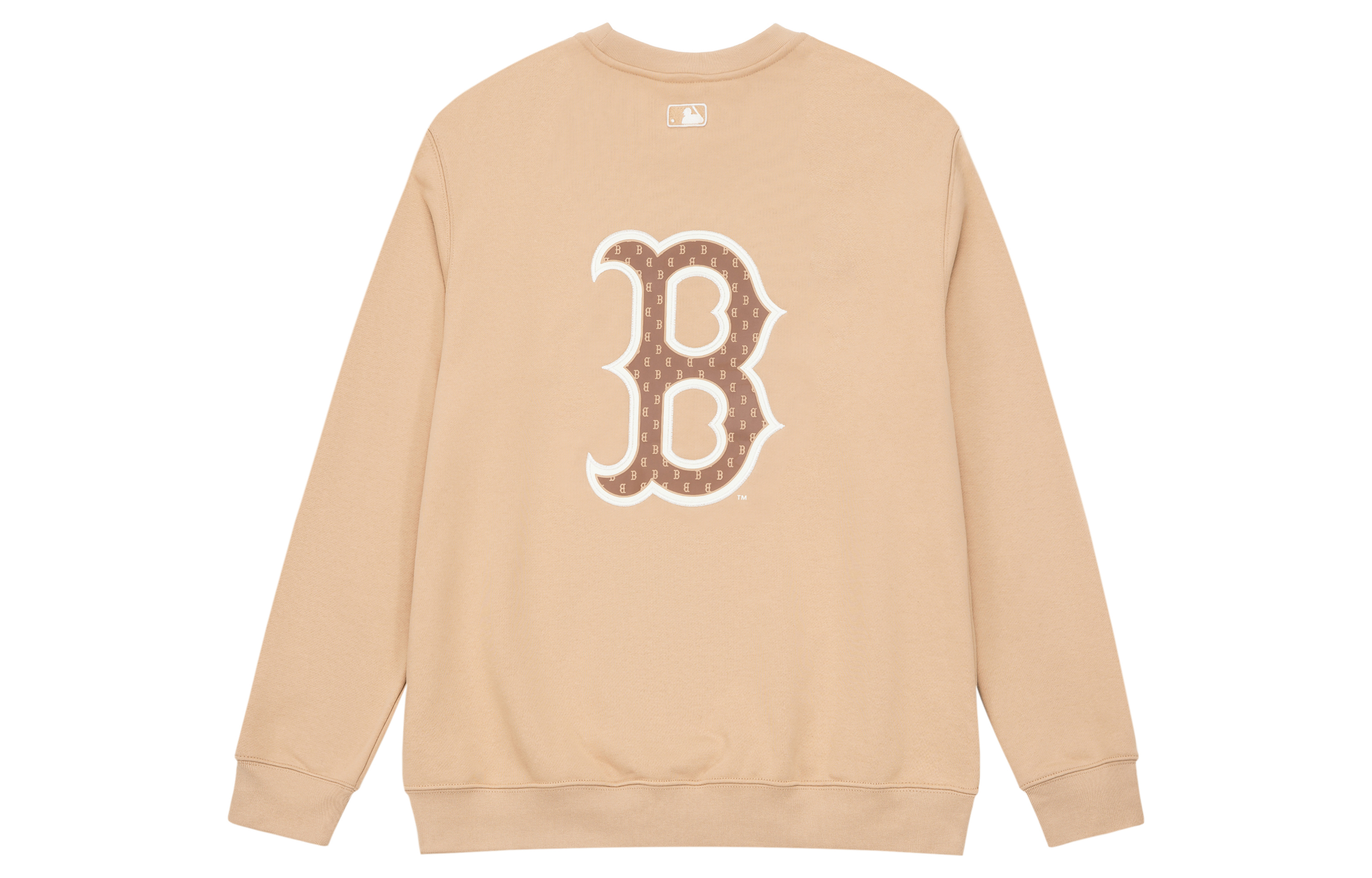 MLB 23FW Boston Red Sox Logo Crewneck Beige Unisex Sweatshirt 3AMTM1234-43BGS
