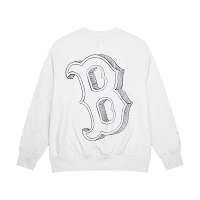 MLB 23FW Boston Red Sox Logo Crewneck Sweatshirt Unisex - Grey 3AMTB0434-43MGL