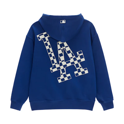MLB 23FW Los Angeles Dodgers Logo Print Hoodie Blue Unisex 3AHDO0134-07RBS
