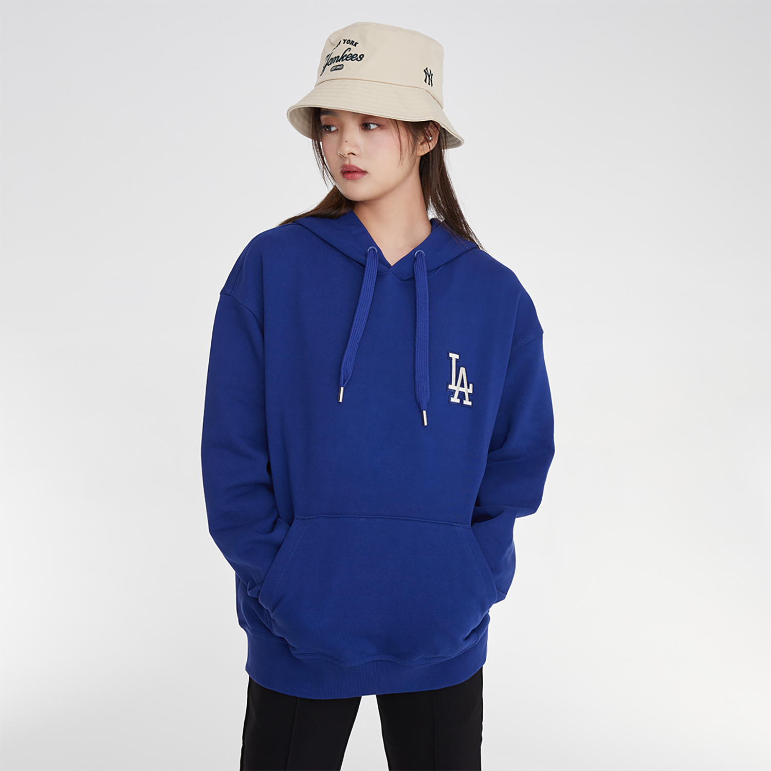 MLB 23FW Los Angeles Dodgers Logo Print Hoodie Blue Unisex 3AHDO0134-07RBS 圖 6