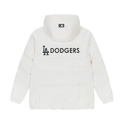 MLB 23FW Los Angeles Dodgers White Down Jacket Unisex Casual Short Coat. 3ADJB2036-07WHS