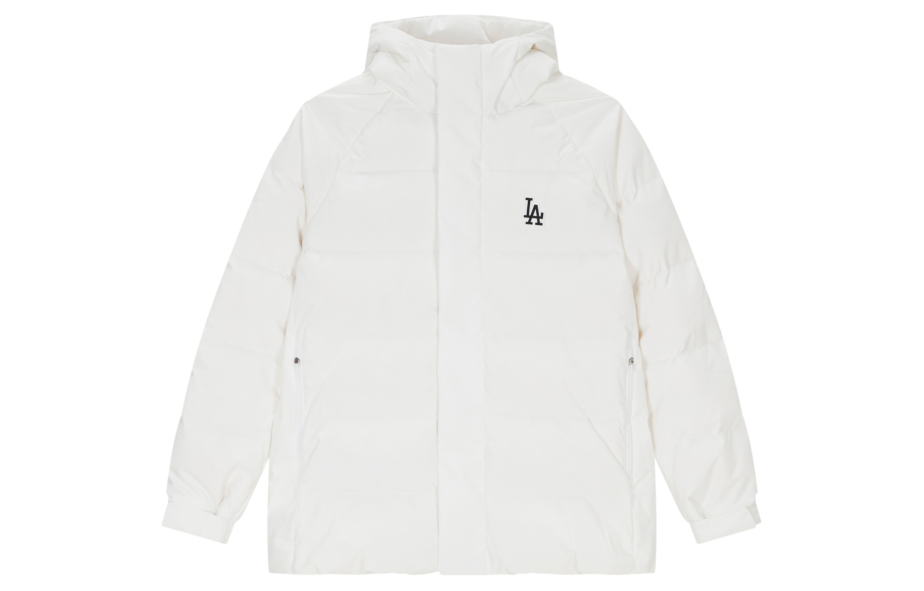 Lookbook MLB 23FW 洛杉磯道奇白色羽絨短外套 男女休閒外套. 3ADJB2036-07WHS