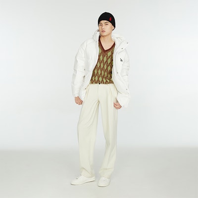 MLB 23FW 洛杉磯道奇白色羽絨短外套 男女休閒外套. 3ADJB2036-07WHS Sizing MLB 23FW 洛杉磯道奇白色羽絨短外套 男女休閒外套. 3ADJB2036-07WHS