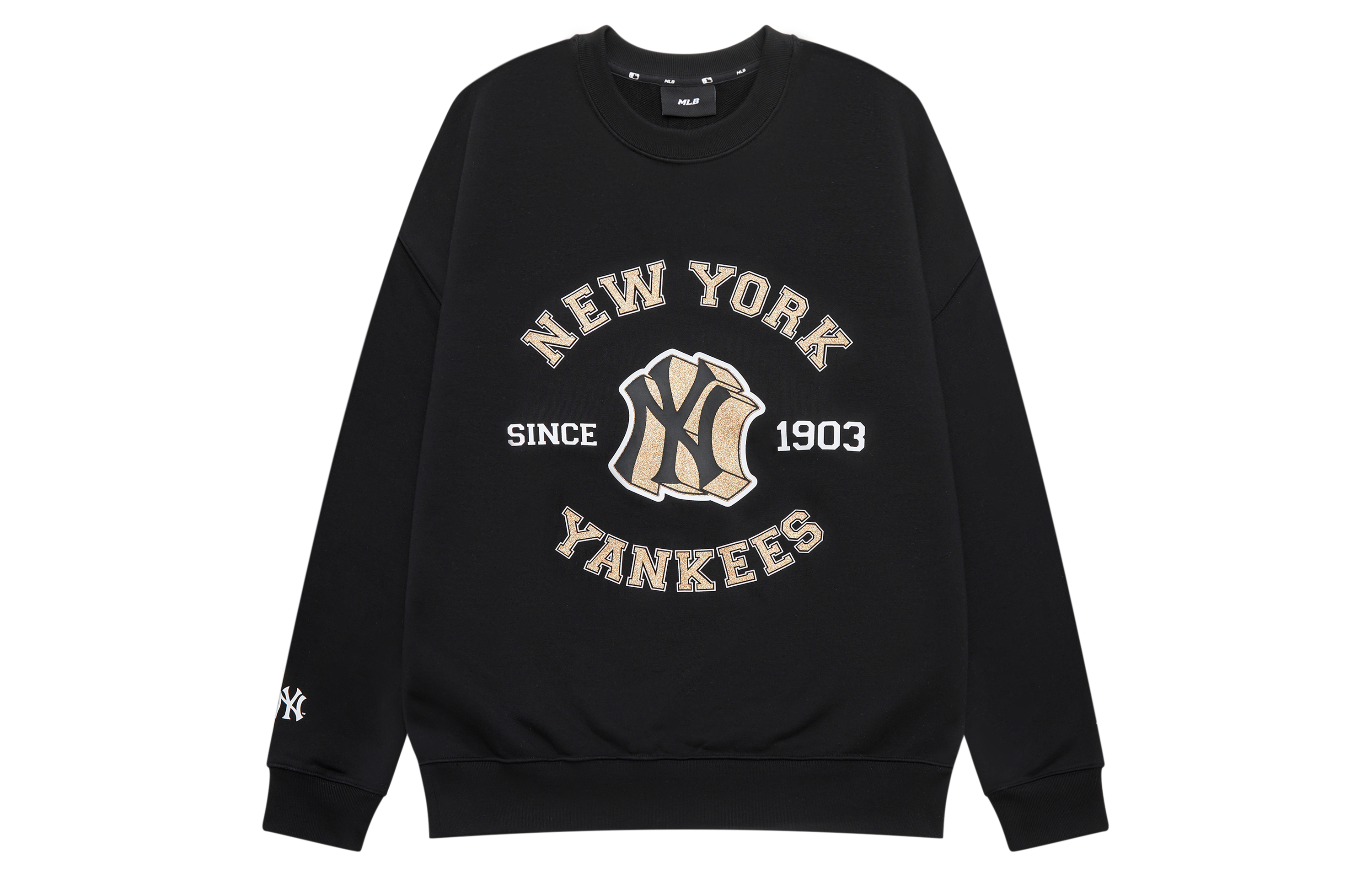 MLB 23FW New York Yankees Academy Crewneck Sweatshirt Unisex Black 3AMTV1034-50BKS