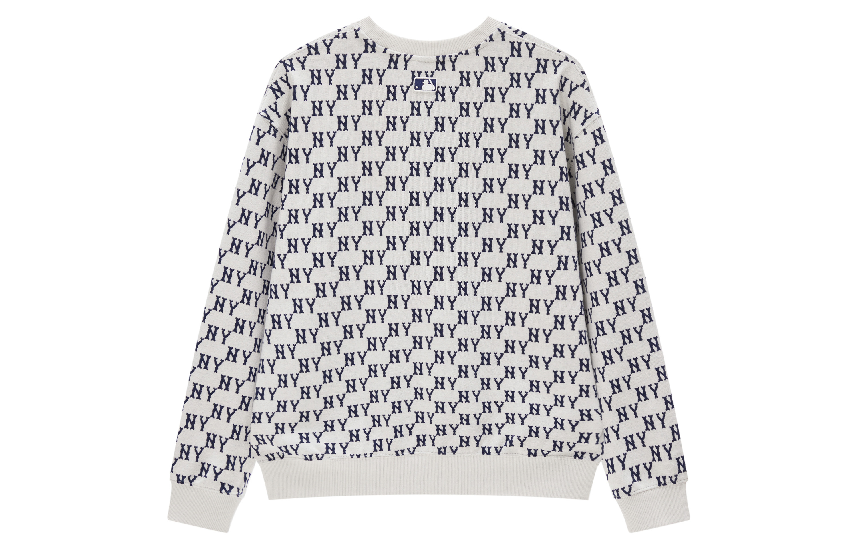 MLB 23FW New York Yankees All-Over Print Retro Knit Sweatshirt Cream Unisex 3AMTM0334-50CRD 圖 3