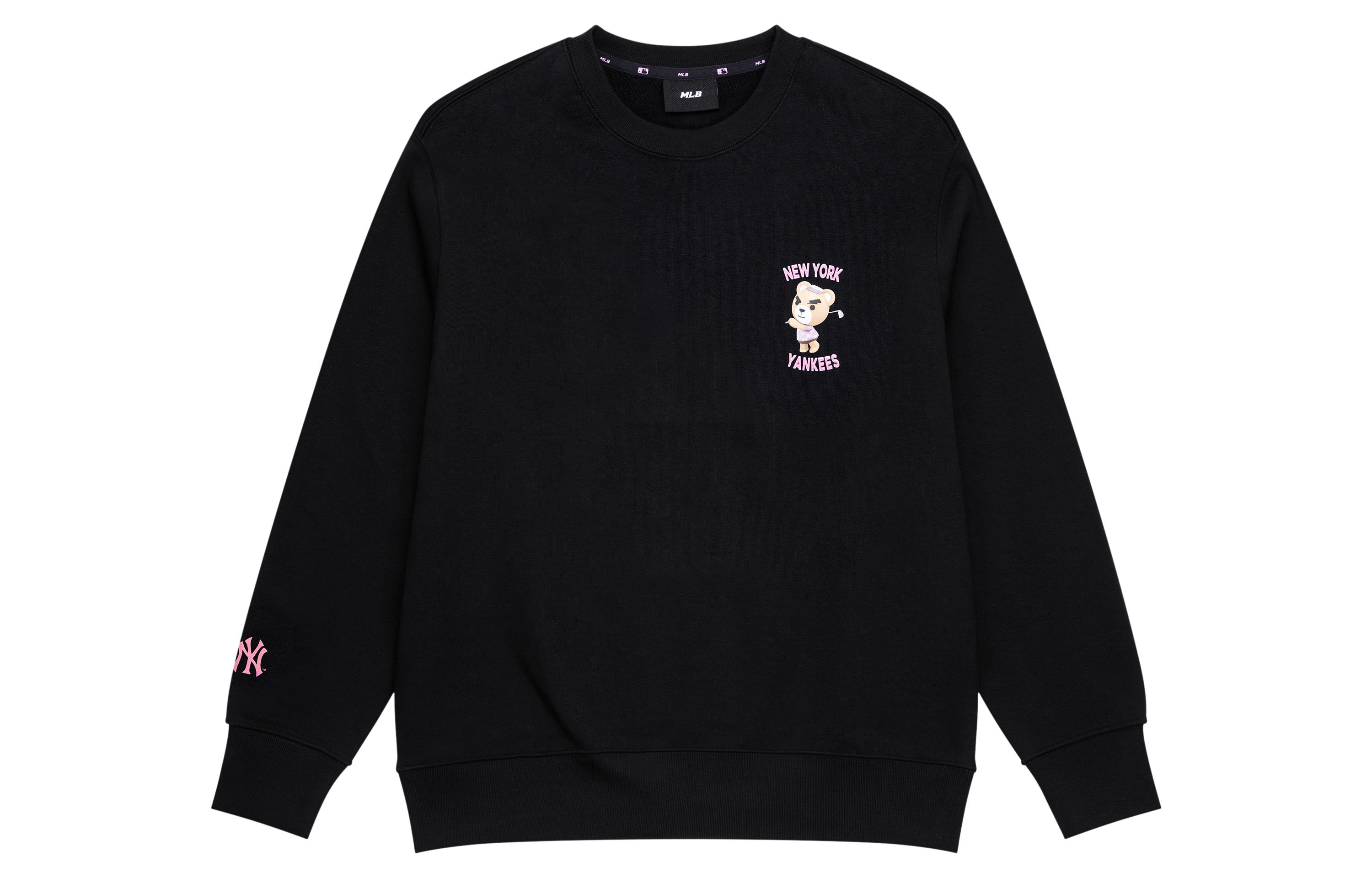 MLB 23FW New York Yankees Grumpy Bear Logo Crewneck Sweatshirt Unisex Black 3AMTE0134-50BKS