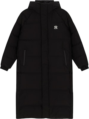 MLB 23FW ニューヨークヤンキース ロゴ刺繍 ロング中綿ジャケット ブラック 男女兼用 3ADJB1436-50BKS Lookbook MLB 23FW ニューヨークヤンキース ロゴ刺繍 ロング中綿ジャケット ブラック 男女兼用 3ADJB1436-50BKS