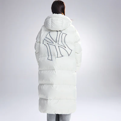 MLB 23FW 紐約洋基復古菱形羽絨外套 男女 白色 3ADJB1136-50CRS Details for MLB 23FW 紐約洋基復古菱形羽絨外套 男女 白色 3ADJB1136-50CRS