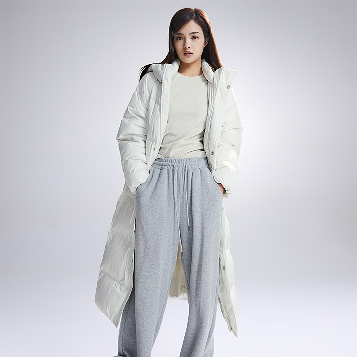 Cheap MLB 23FW 紐約洋基復古菱形羽絨外套 男女 白色 3ADJB1136-50CRS