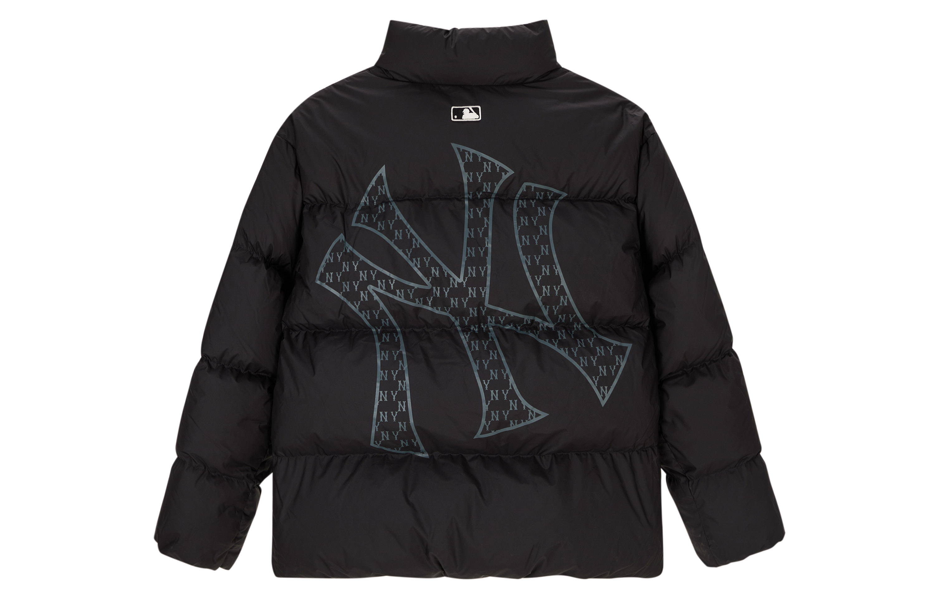 MLB 23FW New York Yankees Retro Monogram Puffer Jacket Unisex Black Short款 3ADJM0636-50BKS
